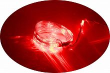 Гирлянда занавес красная 2 м, КОНУС  металлический провод LED-SMD "капелька росы"