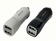 БП авто вх.12v, вых. 2x USB 5v (1A+2A), в прикуриватель (UB-2) (INCAR USB-2BL/AUTO)
