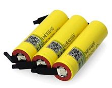 Аккумулятор 2600 mAh 10A без защиты 3,7v 18650  Li с выводами