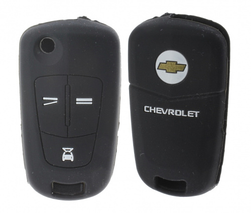 Чехол брелока Chevrolet  KB-L148 (3-кнопки-узкие) выкидной ключ Cruze