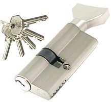 Цилиндровый механизм PLP NW40/30 английский ключ/вертушка SN Матовый никель