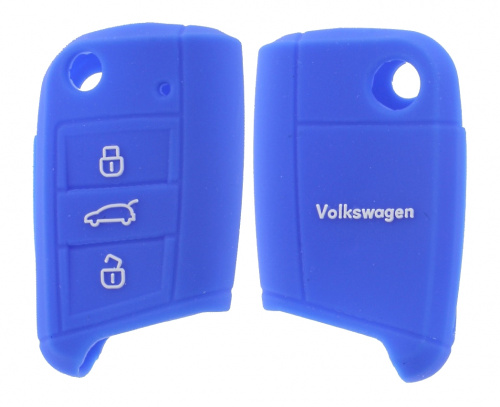 Чехол брелока Volkswagen KB-N027 (3-кнопки) Golf выкидной ключ(С)