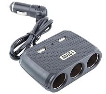 Разветвитель автоприкуривателя 1512 Olesson (1на 3) с 2USB 