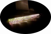 Гирлянда занавес белая теплая 2 м.прозр. провод  LED-8" Сосульки витые" по 50см бегущий огонь