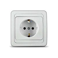 Розетка 1-гн с/з СП 16А IP20 белая Валери UNIVersal
