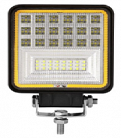 Прожектор 48W 10-30v LED-18+24*ободок (EPISTAR) ,30 град, БЕЛЫЙ свет, черный квадратный, (AVL-095)