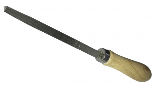 Напильник 150 мм, трехгранный, деревянная ручка// Сибртех (16023)