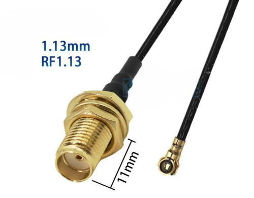 Переходник SMA гн. - IPEX4 шт., 15 см., кабель RF1.13