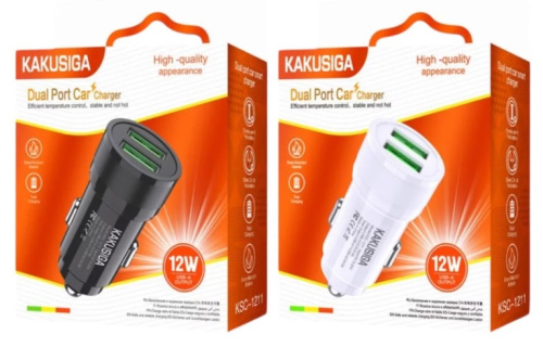 Блок питания авто 2USB 2,4A Kakusiga KSC-1211