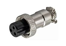 Разъем силовой 3 pin гнездо на кабель MIC12
