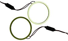 Кольцо LED 80mm (12-24v), при 12v-300mA, БЕЛОЕ 6000К, цена за 1 шт., в блистере- 2шт.