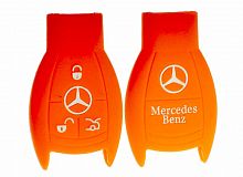 Чехол брелока Mercedes Benz KB-L175 (3-кнопки) SMARTS/G/E/R(оранжевый)