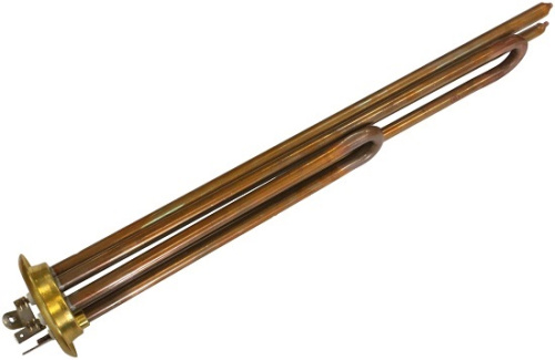 ТЭН водонагревателя, 2500W, фланец 64мм, RF, медь, под анод M4, клеммы + под винт, 3174149, PREMIUM фото 2