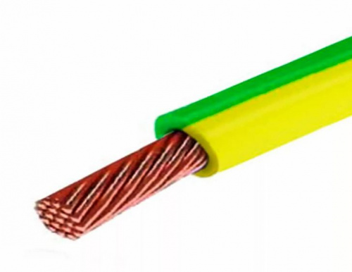 Провод ПуГВнг(А)-LS 1х 4мм²  многопроволочный желто-зеленый