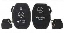 Чехол брелока Mercedes Benz KB-L177 (3-кнопки) на ключ (с кол)(Ч)