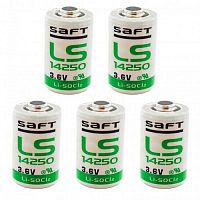 Батарейка  SAFT LS 14250 Li (1/2AA) (счётчики,весы,кассы,кодов.замки), напряжение 3.6 v, макс.ток 35ма, ёмкость 1200ma*h