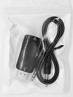 Конвертер-видео HDMI штекер -> VGA гнездо, поддержка FULL HD 1080P + аудио стерео 3.5 джек, миниатюрный черный корпус