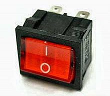 Выключатель ON-OFF 4P 10A 250v/15A 12v с подсветкой красный MIRS-201(A)-4C   56826