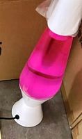 Светильник LAVA LAMP 40cm розово(жидкость)-белый(воск), корпус белый W51/5