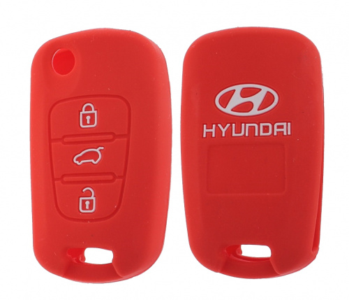 Чехол брелока  Hyundai KB-L057 (3-кнопки) на выкидной Elantra,I30(Крас