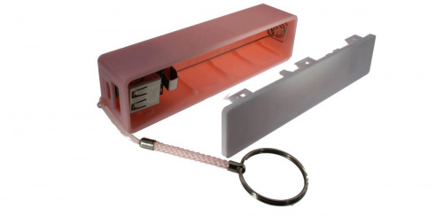 Зарядное устройство Power Bank USB 5В 1А на акк 18650, прямоугольное белое фото 2