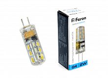 Лампа G4  2w 12v 6400К Прозрачная Feron LB-420
