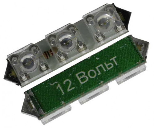 Лампа АВТО D-111G LED-3 bulbs зеленый