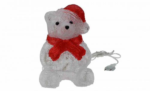 Гирлянда фигура "Медведь Мишка", 24 см.прозрачная, с подсветкой LED-30  фото 3