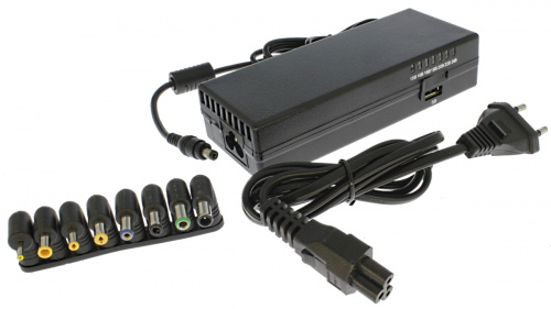 БП унив. 6A 15-16-18-19-20-22-24v + USB 5v 1A, шнур 1,2м + 8 разъёмов, сетев. 1,2м (ROBITON NB120W)