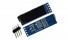В OLED (Organic Light-Emitting Diode) дисплеях используется технология, в которой светодиоды сами излучают свет без дополнительного подсвечивания, как, например в LCD дисплеях. Дисплей OLED состоит из тонкой многослойной органической пленки, помещенной между анодом и катодом. Качество отображения информации, дешевизна и идеальные углы обзора OLED дисплея делают его лидером среди дисплеев.
Не требуется подсветка дисплея.
Высокое разрешение: 128 * 32 пикселей.
Угол обзора: больше 160 градусов.
Графический OLED-дисплей имеет черную поверхность и белый цвет графики, хорошее качество изображения, широкие углы обзора. Отсутствие подсветки делает его тоньше и легче.
OLED дисплей с размером экрана 0,91″ и разрешением 128*32 точек для подключения к платам семейства Arduino. Подключение:  IIC . 
GND: мощность заземления
VCC: мощность + (DC 3,3 ~ 5 v)
SCL: линия часов
SDA: линия передачи данных OLED дисплей 0,91 дюйма 128 * 32, белый