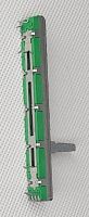 Резистор переменный движковый  10 кОм стерео 75х9х7 мм (линейность A) зеленый