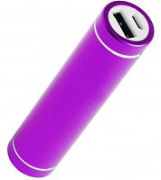 Зарядное устройство Power Bank USB 5В 1А на акк 18650,  круглое фиолетовое