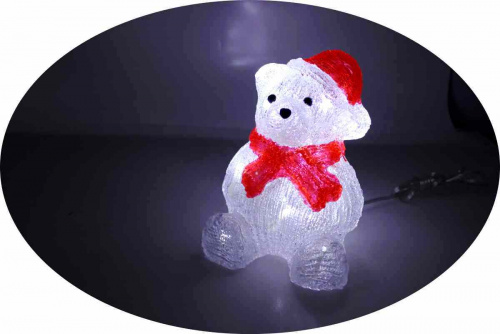 Гирлянда фигура "Медведь Мишка", 24 см.прозрачная, с подсветкой LED-30  фото 2